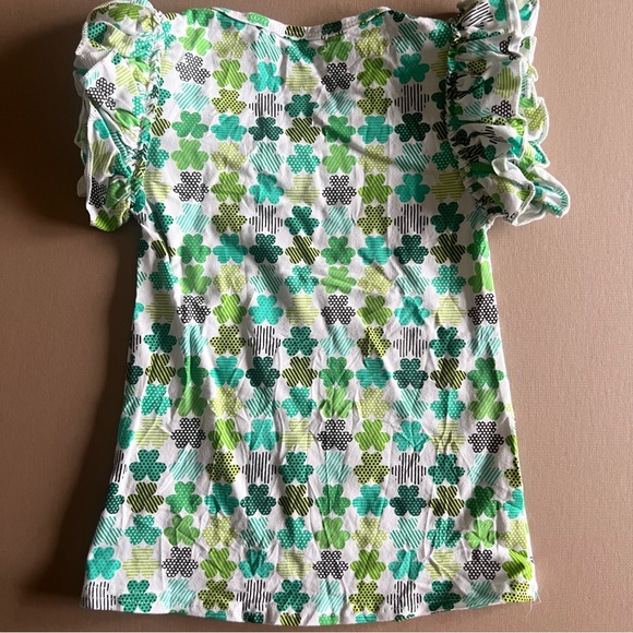 Shamrock Print Ruffle Top - Picture 4 of 4